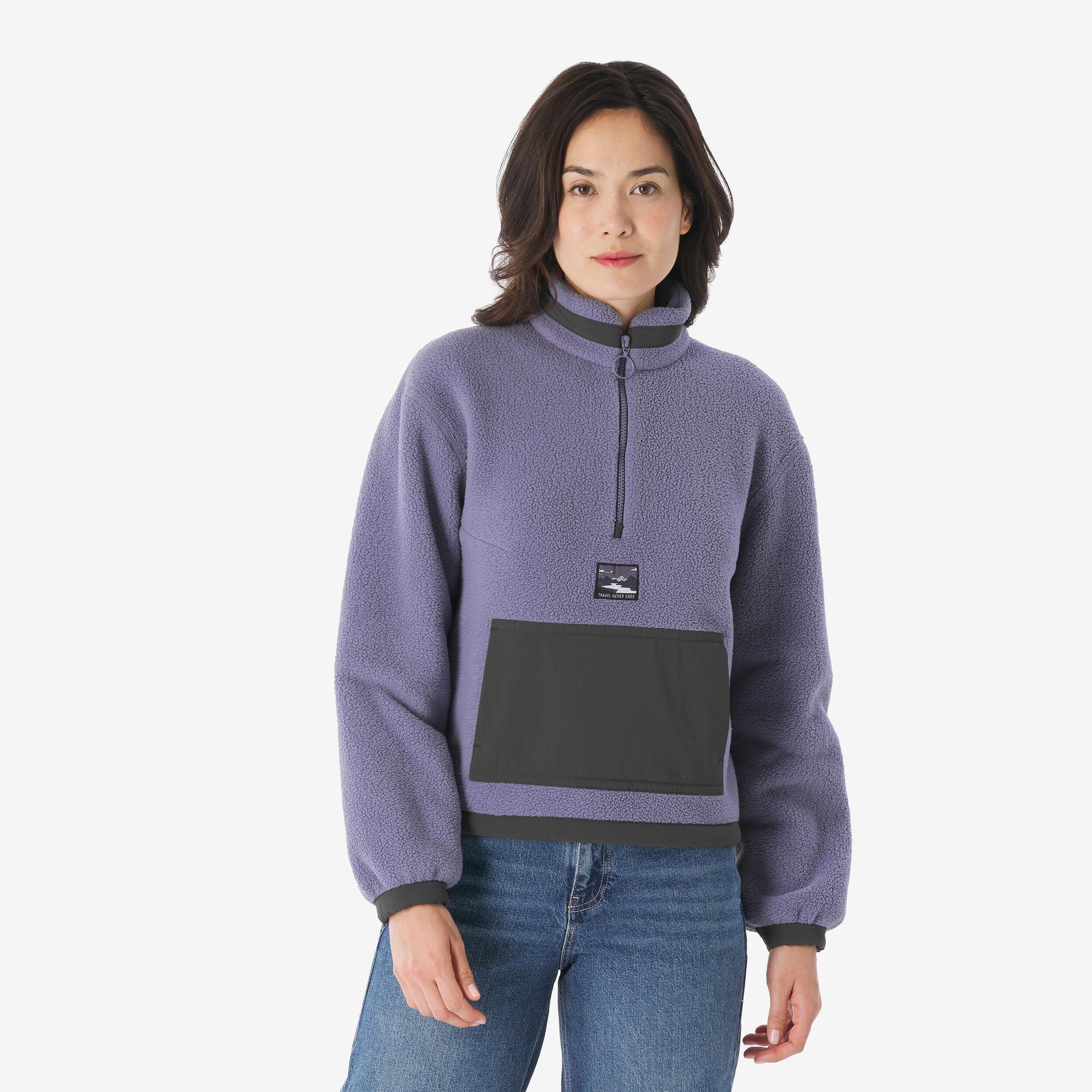 QUECHUA  Pull en polaire femme 1/2 zip randonnée 