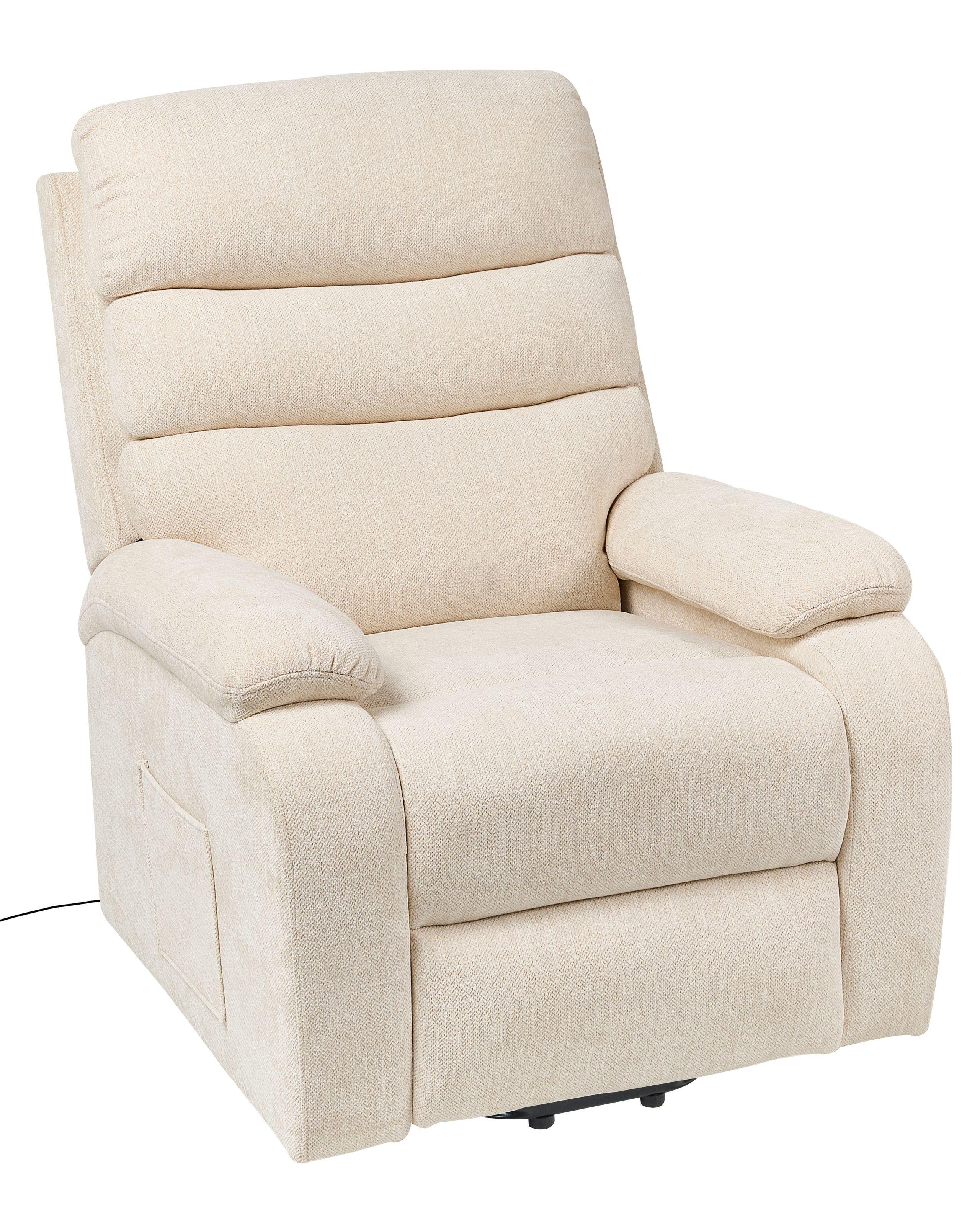 Beliani Fauteuil inclinable électrique en Polyester Moderne RISE  