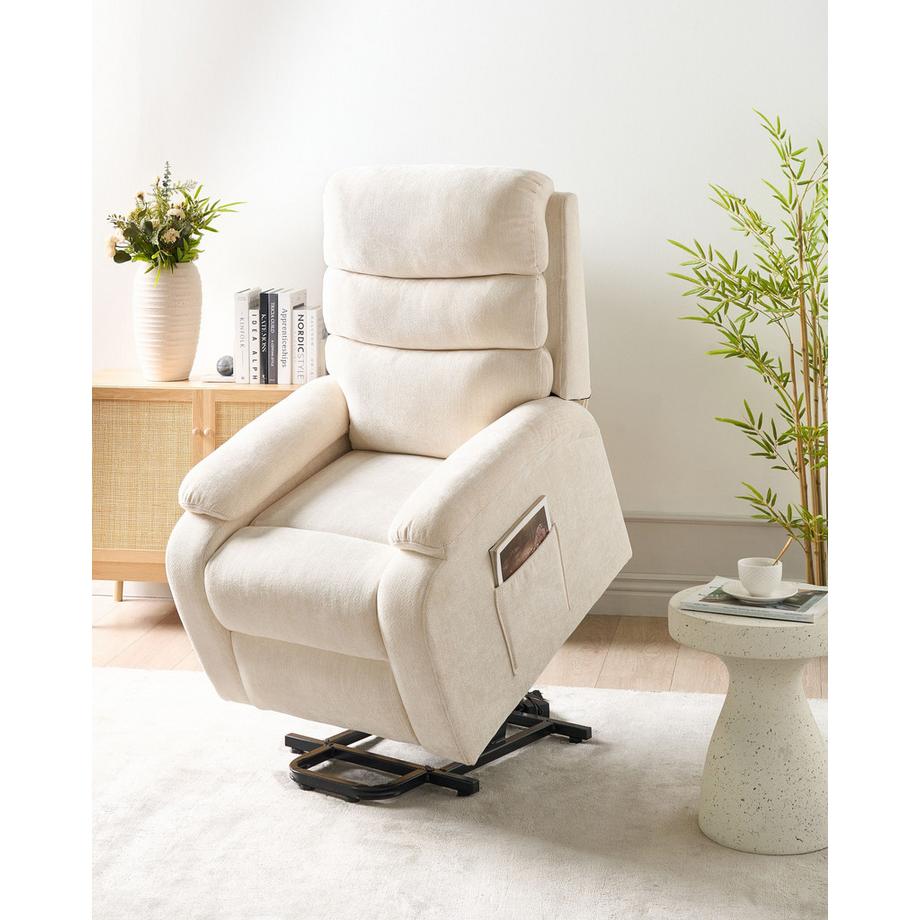 Beliani Fauteuil inclinable électrique en Tissu Moderne RISE  