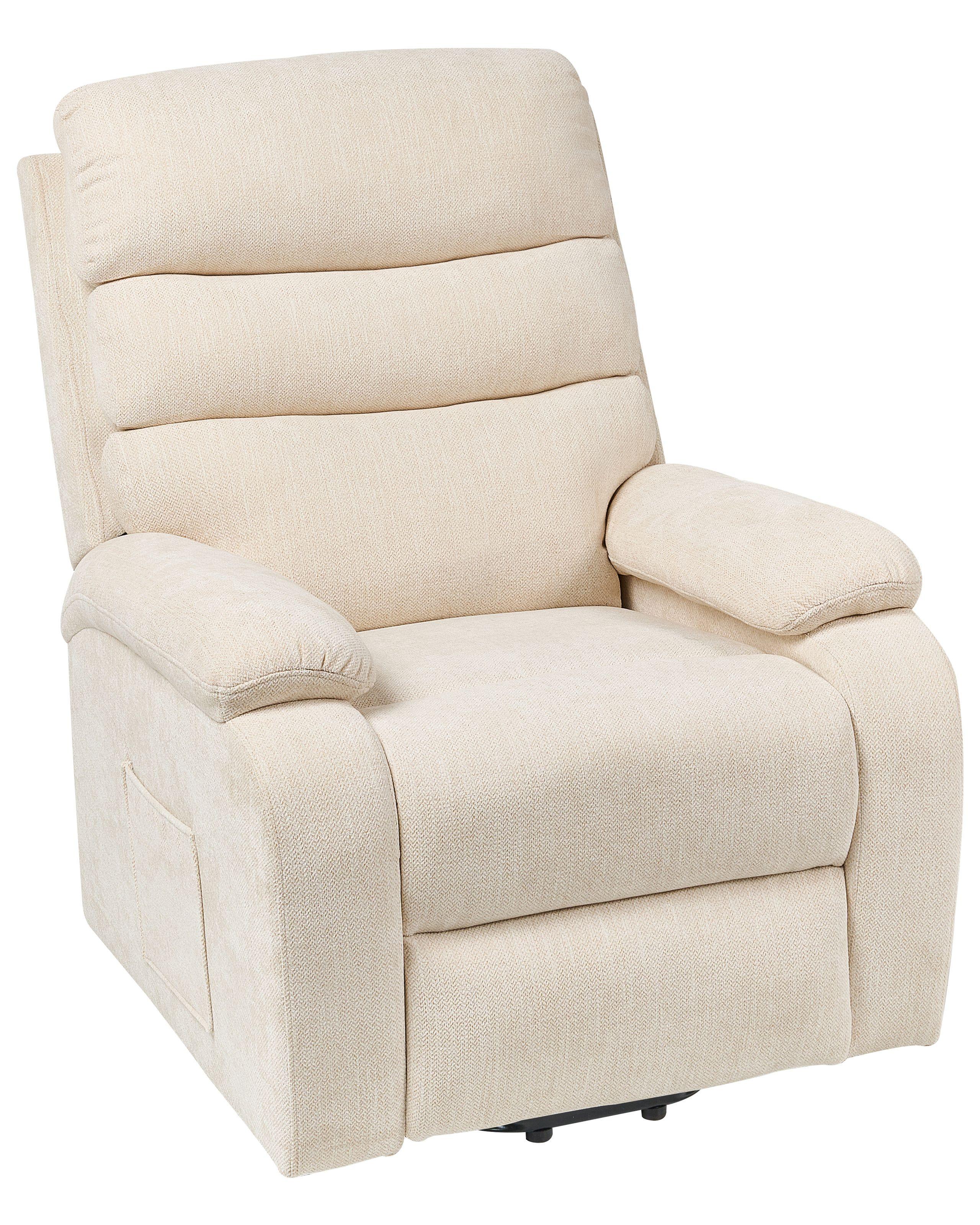 Beliani Fauteuil inclinable électrique en Polyester Moderne RISE  