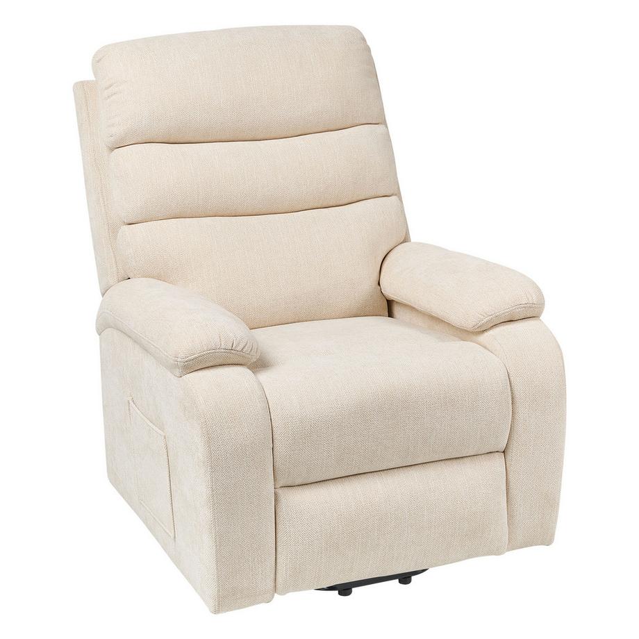 Beliani Fauteuil inclinable électrique en Tissu Moderne RISE  