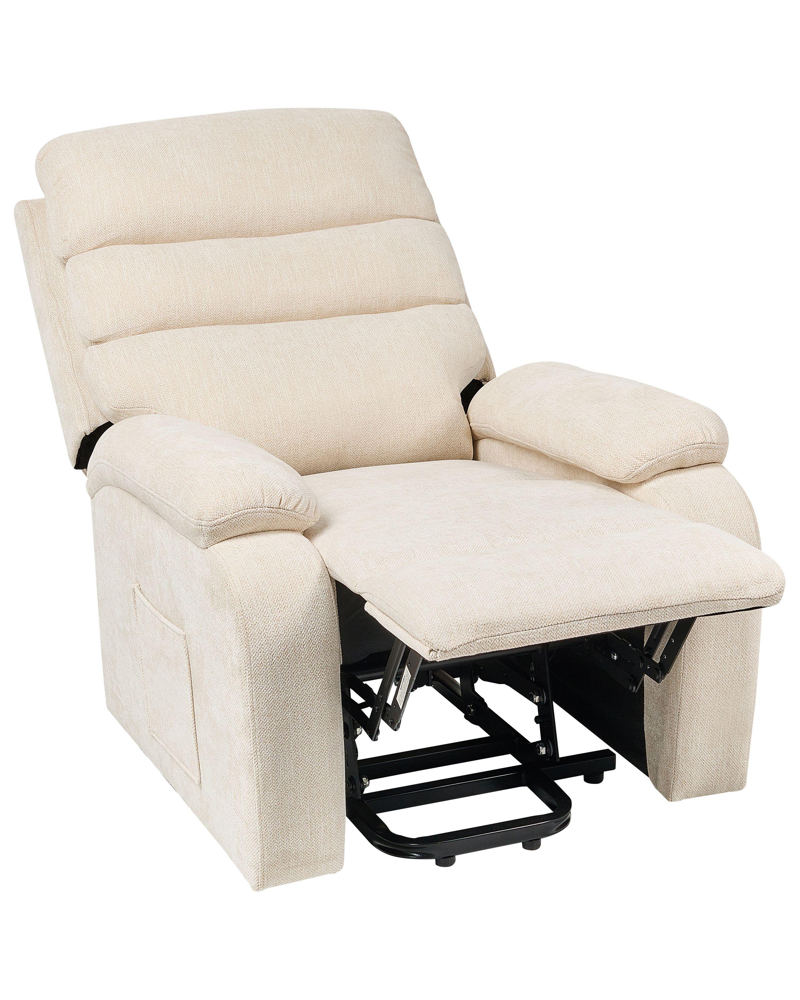 Beliani Fauteuil inclinable électrique en Polyester Moderne RISE  