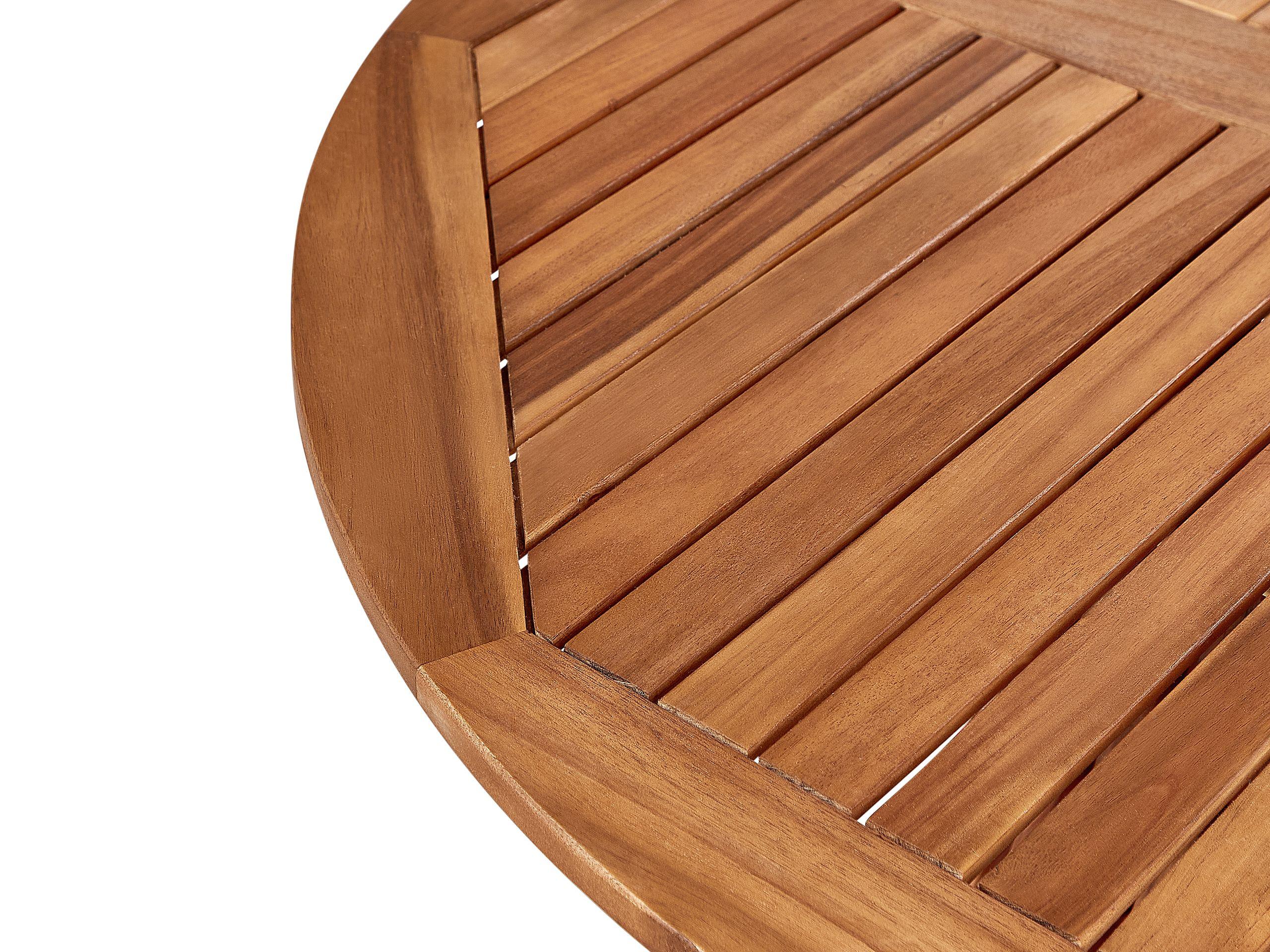 Beliani Tables avec chaises en Acacia Rustique AGELLO  