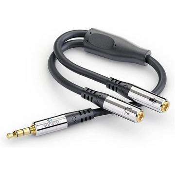 sonero S-ACA001 câble audio 0,2 m 3,5mm 2 x 3.5mm Noir