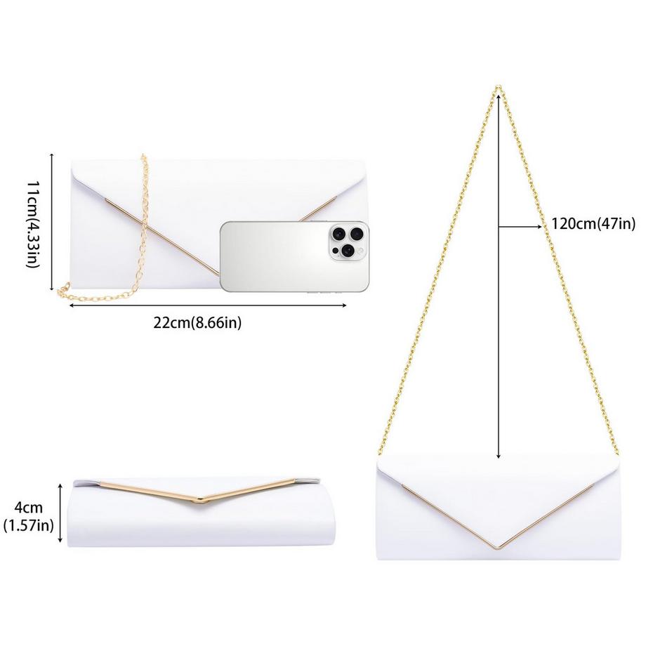 Only-bags.store Clutch Handtasche mit abnehmbarer Kette  