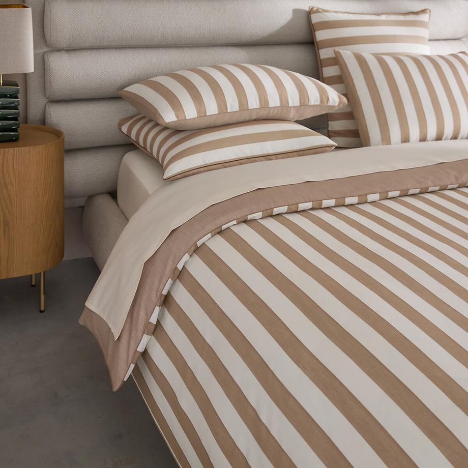 AM.PM Bleuenna Housse de Couette Percale Rayée  