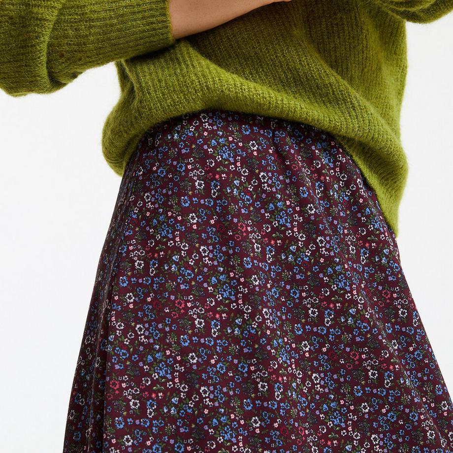 La Redoute Collections Jupe longue imprimé floral à taille élastiquée  