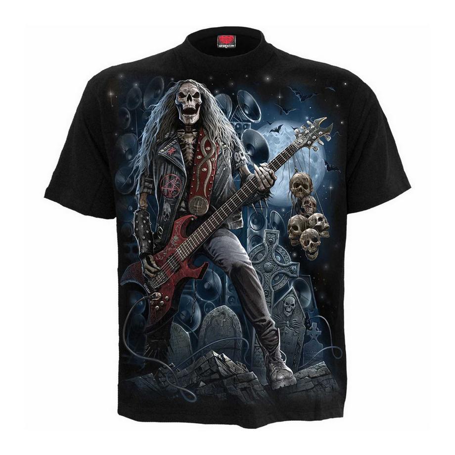 T-ShirtMotiftyle Imprimé Au Dos Grim Rocker
