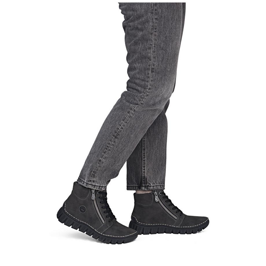 Rieker Stiefelette mit Seitenreissverschluss und Schnürung  