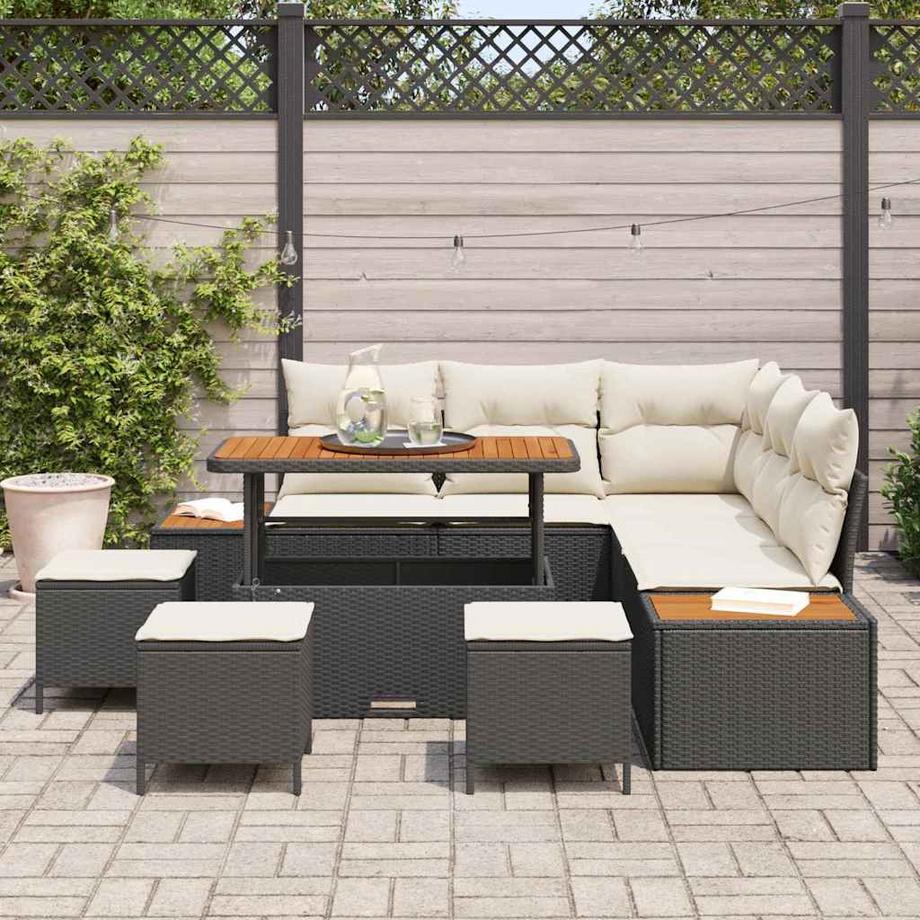 VidaXL Outdoortisch-set poly-rattan  