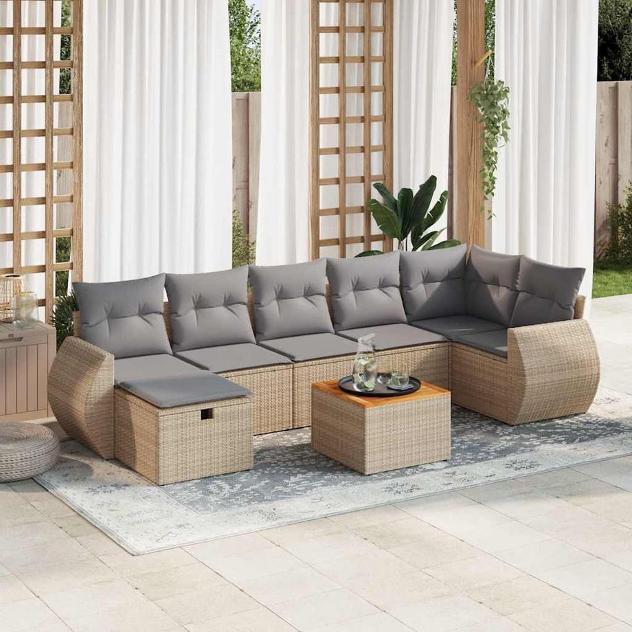 VidaXL Gartensofa set poly-rattan  