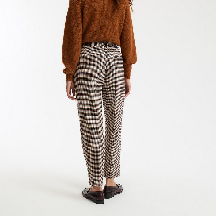 La Redoute Collections Pantalon Slim Fit Cigarette Carreaux  