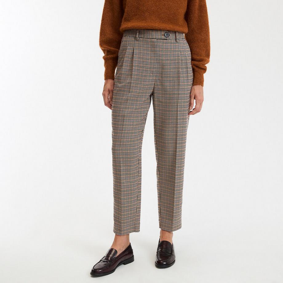 La Redoute Collections Pantalon Slim Fit Cigarette Carreaux  