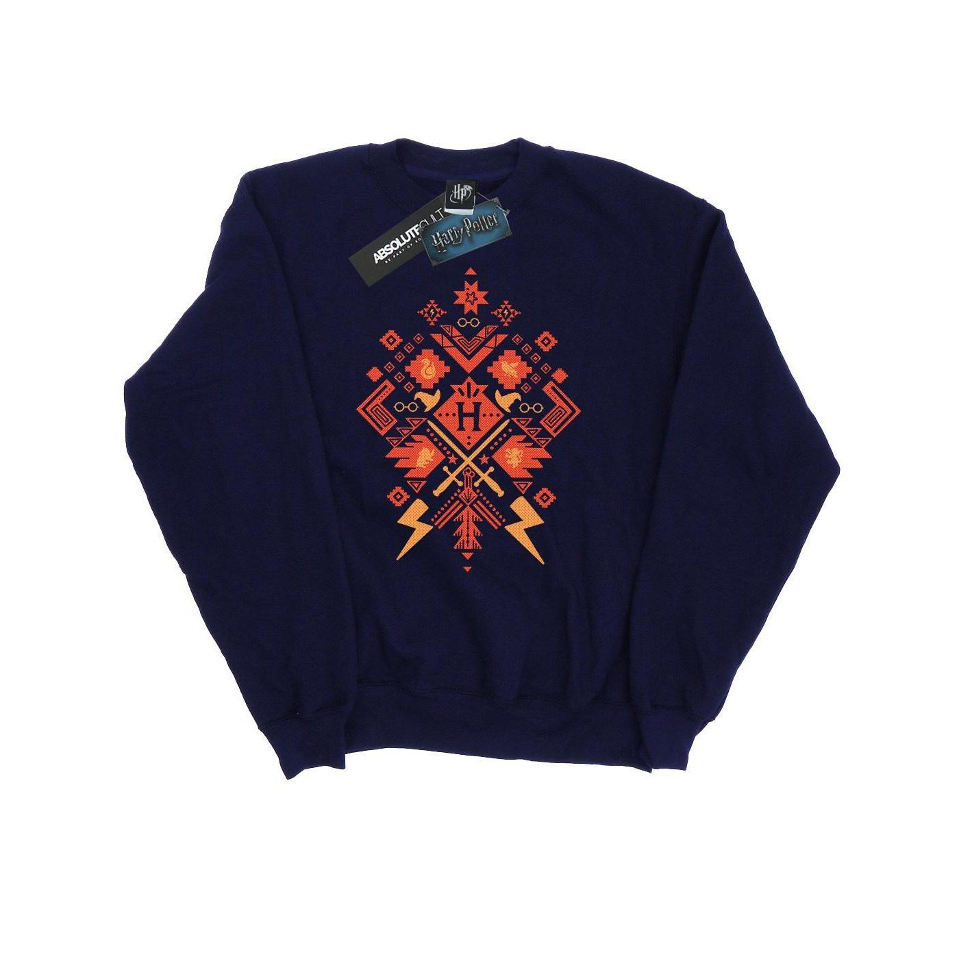 Harry Potter Motif Aztèque Coupe Ajustée Sweatshirt  