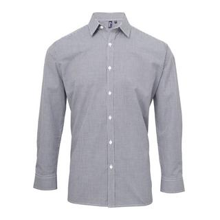 PREMIER Camicia Micro Quadri Maniche Lunghe  