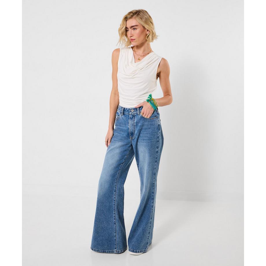 Joe Browns Ärmelloses Jersey-Oberteil mit Wasserfallausschnitt  