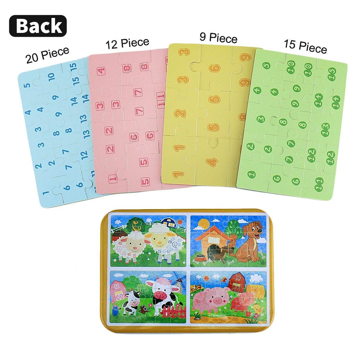 Activity-board  Kinderpuzzle 64 Teile Puzzle für Kinder Puzzle vier Schwierigkeitsgrade 