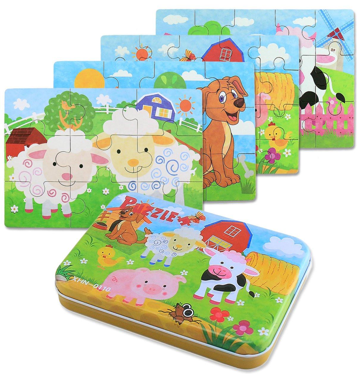 Activity-board  Kinderpuzzle 64 Teile Puzzle für Kinder Puzzle vier Schwierigkeitsgrade 