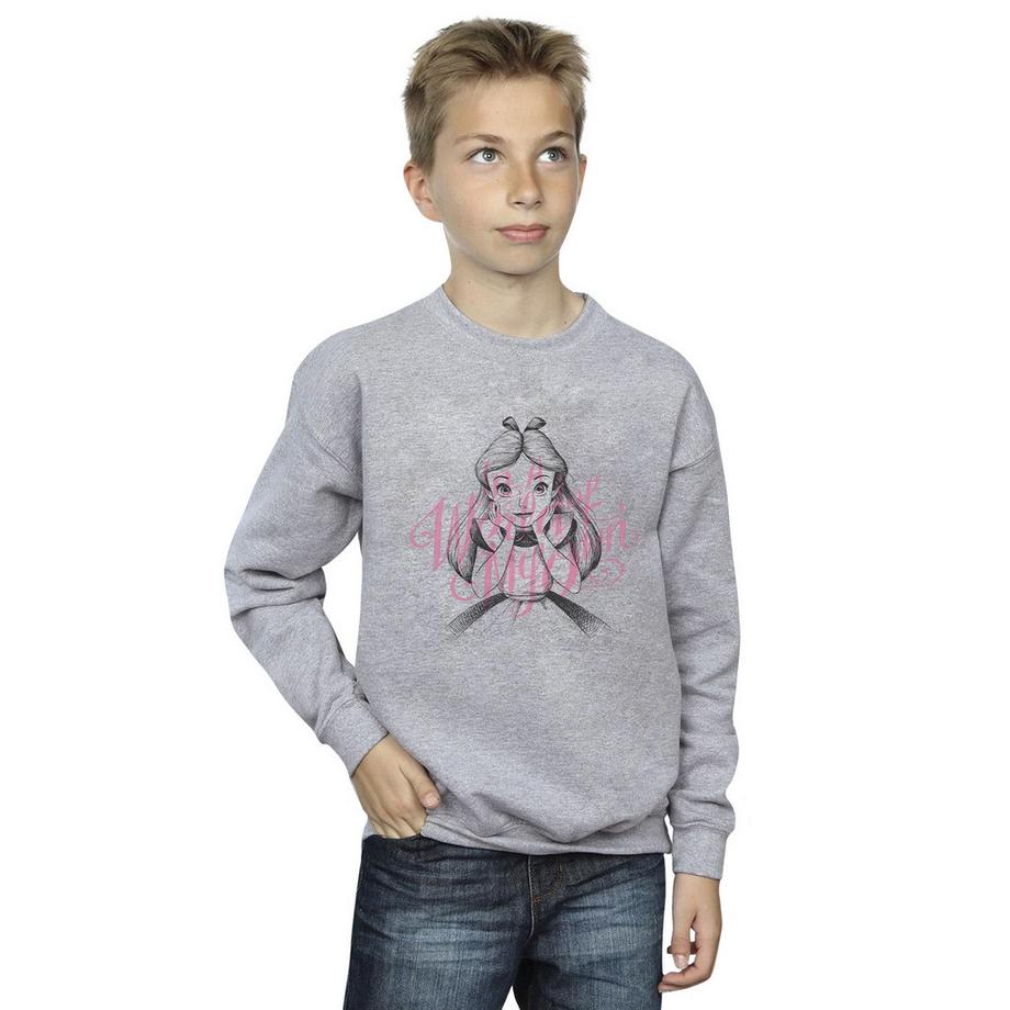 Disney  Alice In Wonderland In A World Of My Own Sweatshirt 