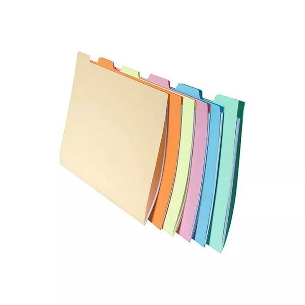 Exacompta Super Drawer Tabbed Square Cut Folders Pack of 10 Assorted, Assorted