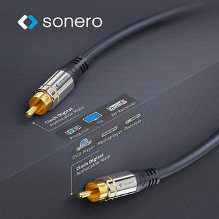 sonero  sonero S-AC800-100 cavo audio 10 m RCA Nero 