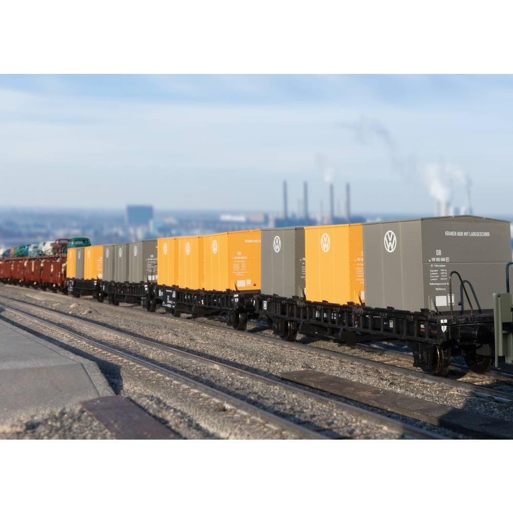 PIKO  H0 paire de wagons de transport pour conteneurs Laabs de la DB 