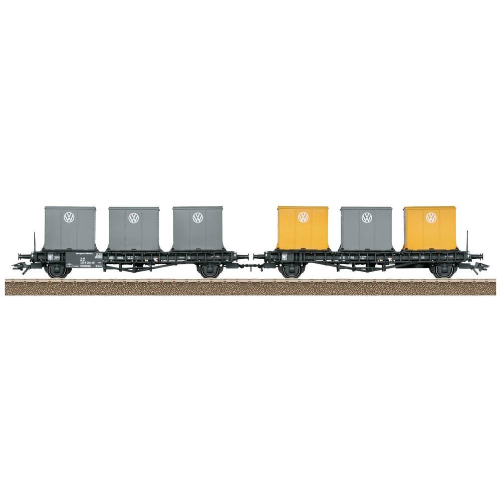 PIKO  H0 paire de wagons de transport pour conteneurs Laabs de la DB 