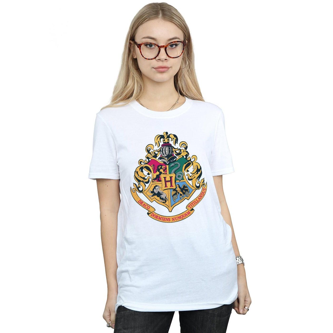 Harry Potter Hogwarts Stemma T-Shirt Maniche Corte  