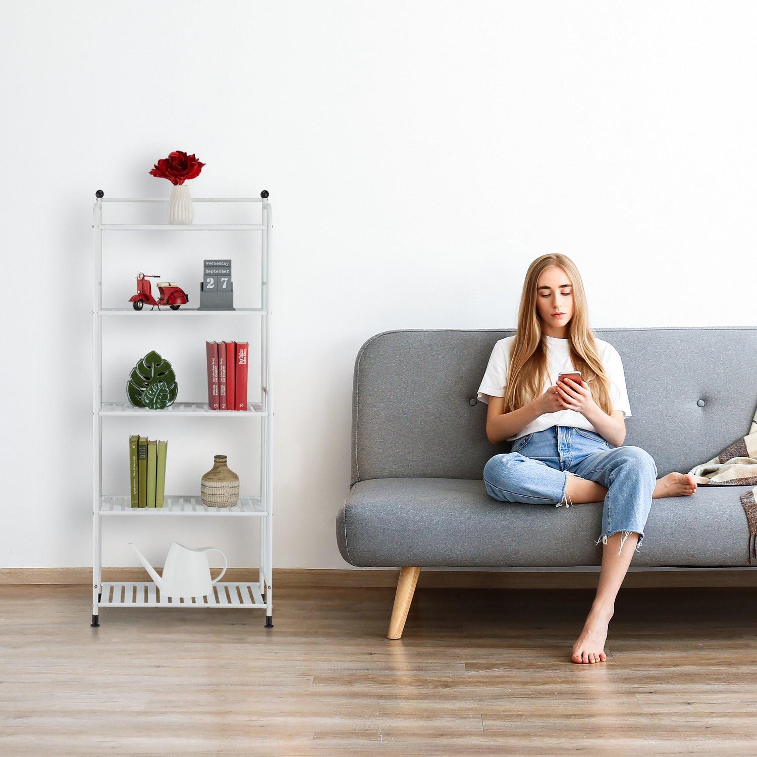 Northix Scaffale da terra con 5 ripiani  