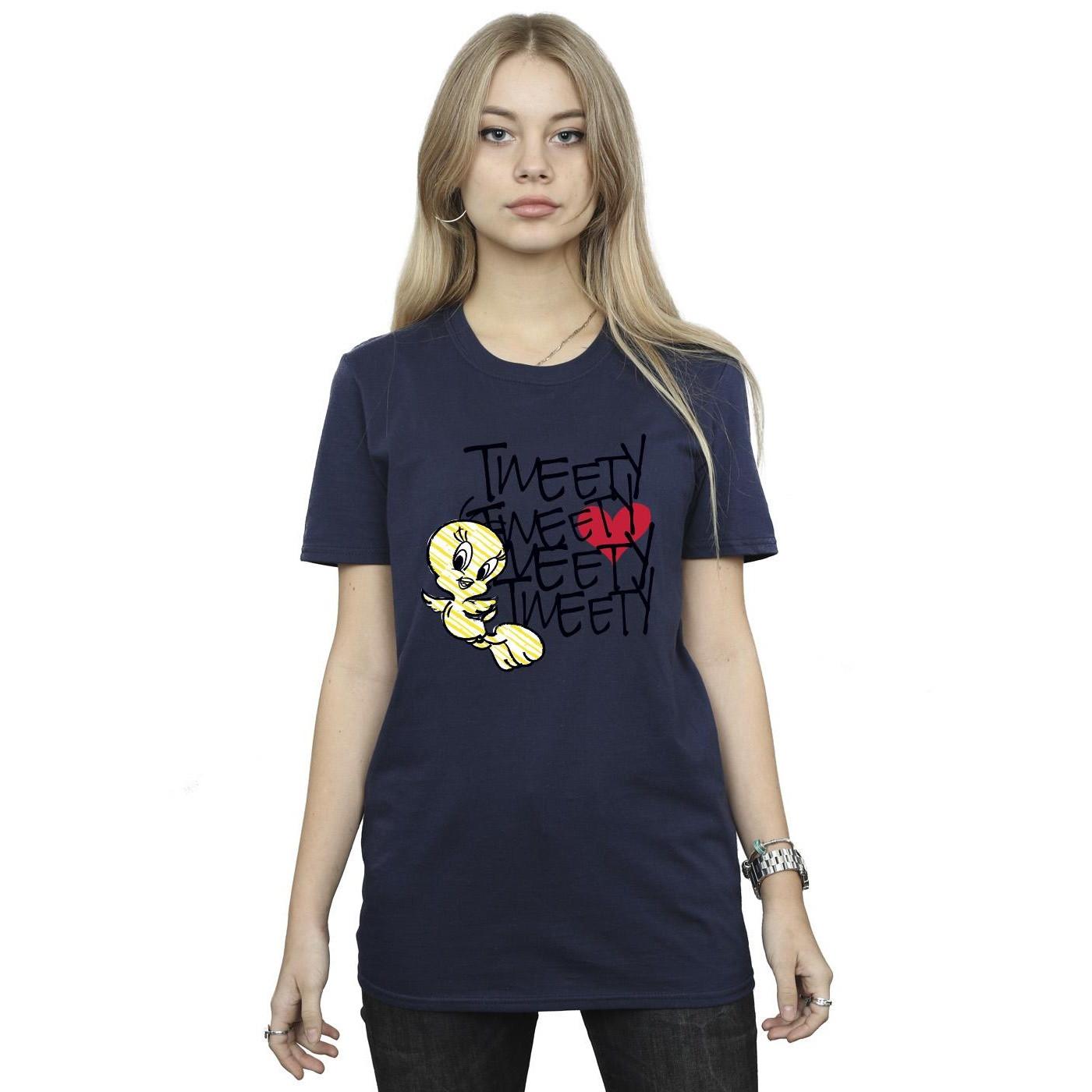 LOONEY TUNES Tweety Bird T-Shirt Stampa Grafica  
