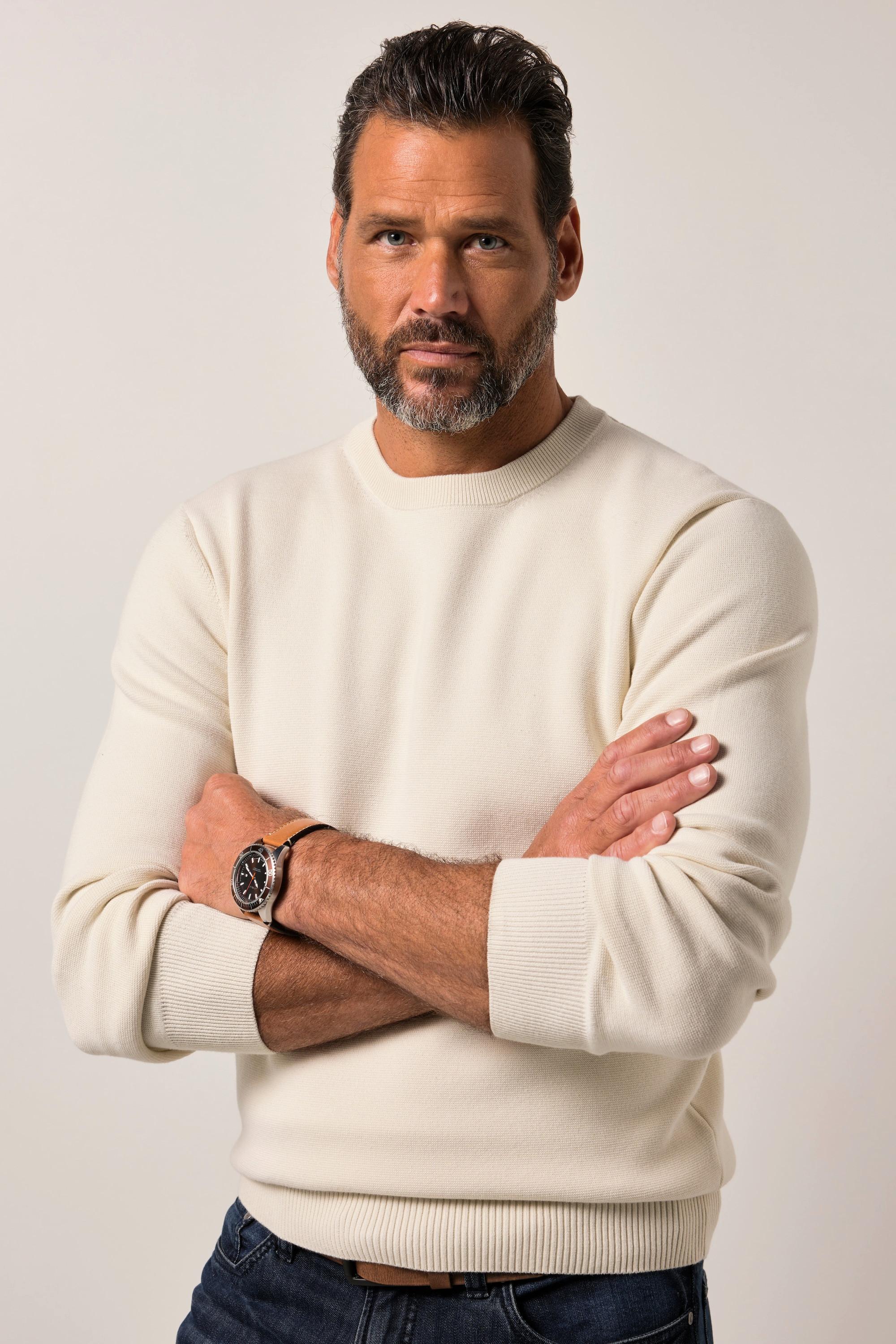 JP1880 Pullover Elastischer Strick Rundhalsausschnitt  