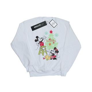 Disney  Mickey And Minnie Christmas Tree Sweatshirt 