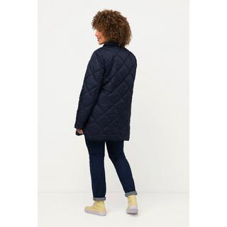 Ulla Popken Giacca trapuntata con fodera decorativa collo da camicia e spacchetti sull'orlo  