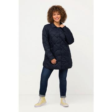 Steppjacke, dekoratives Futter, Hemdkragen, Saumschlitze