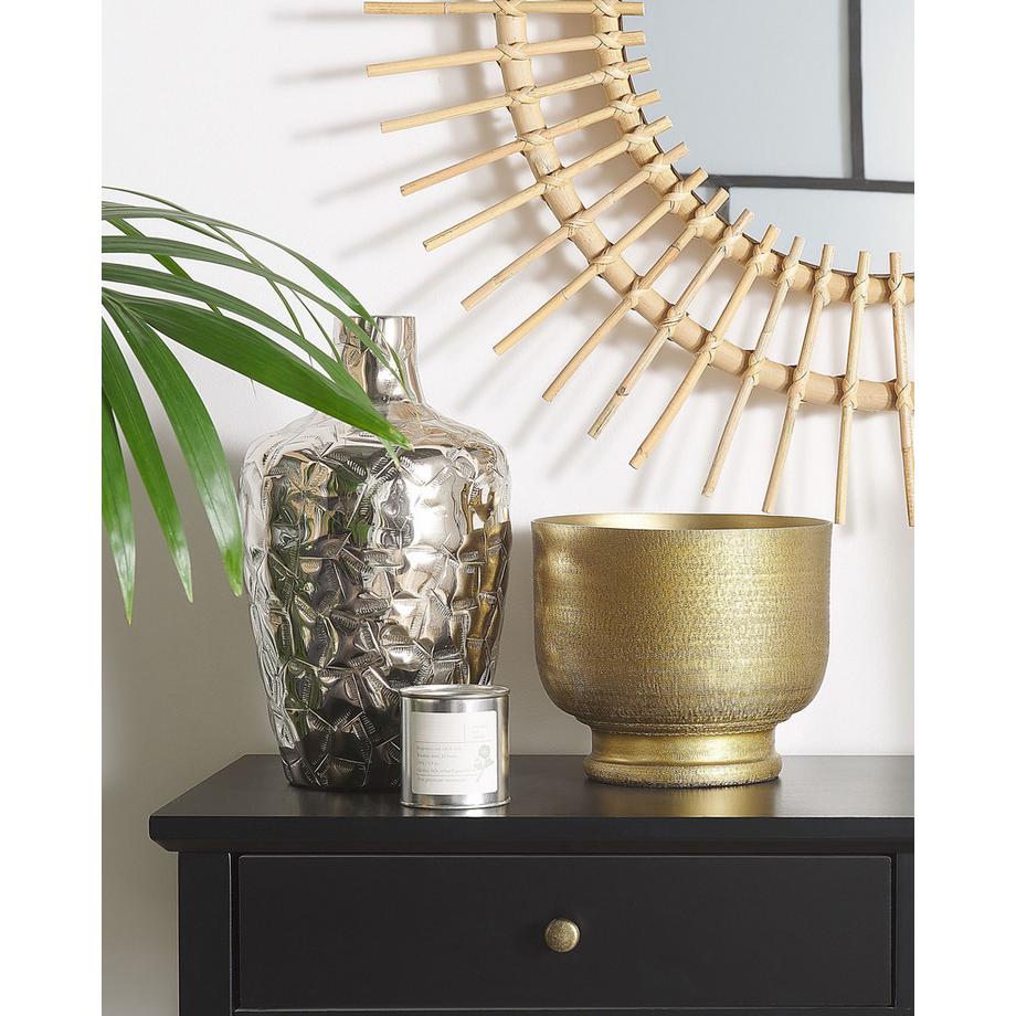 Beliani Blumenvase aus Aluminium Glamourös INSHAS  