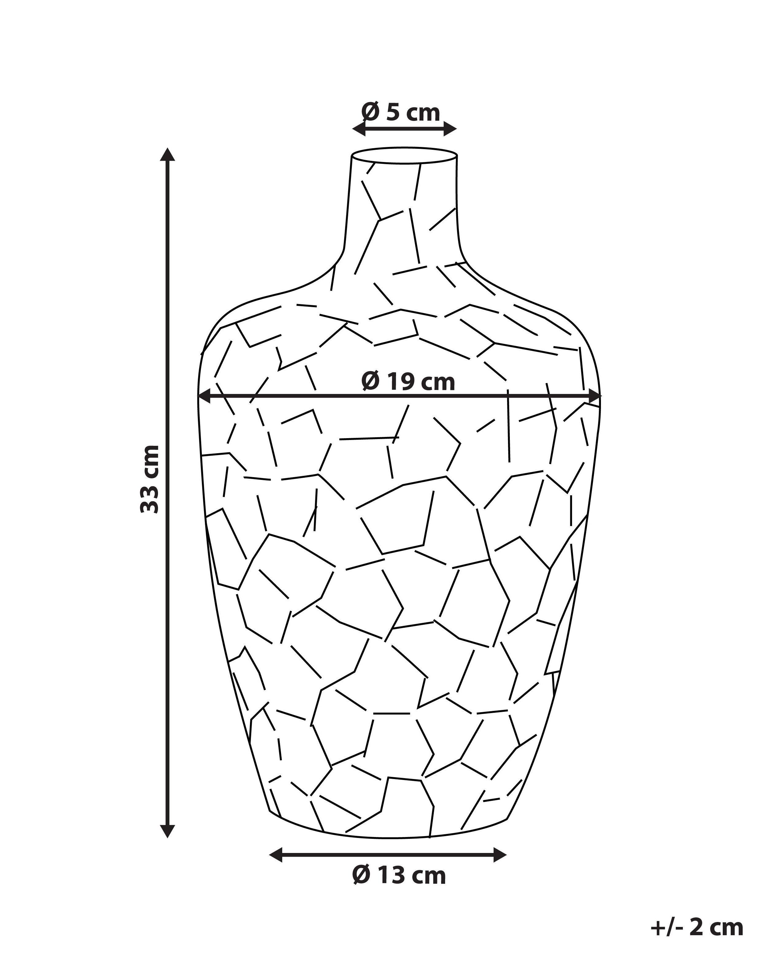 Beliani Blumenvase aus Aluminium Glamourös INSHAS  