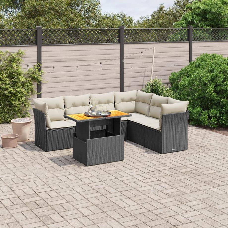 VidaXL set divano da giardino Polirattan  