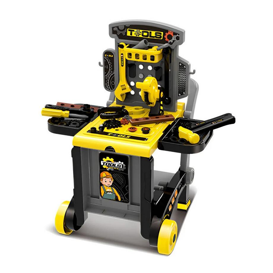 Pricenet  Atelier de bricolage pour enfants 3en1 avec outils, pliable 