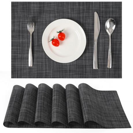 Alopini Tischsets Abwaschbar 6er Set, Gewebte Tischsets Rutschfest Hitzebeständig  