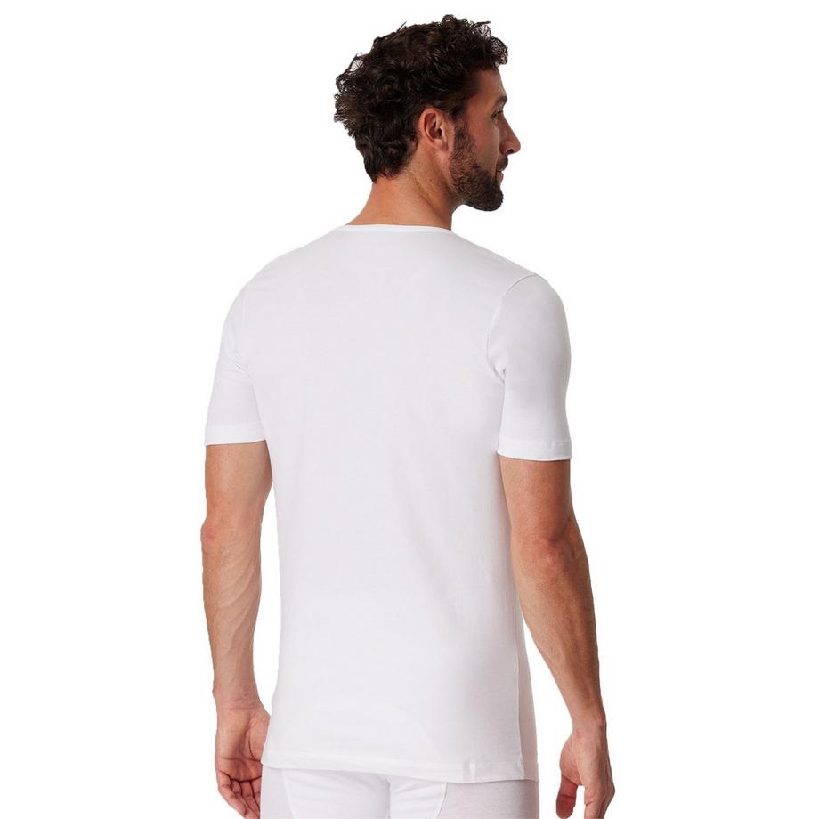 Schiesser Comfort Fit V-Ausschnitt T-Shirt 4er Pack  