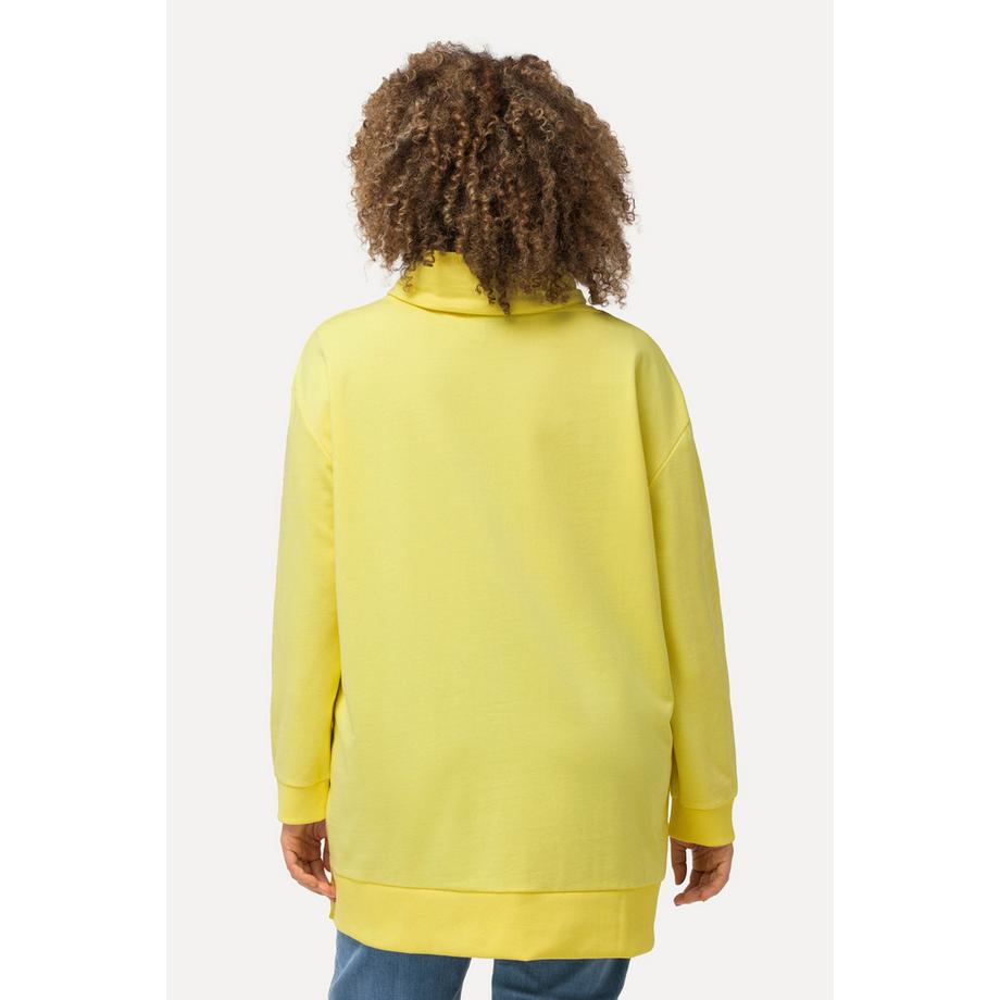 Ulla Popken Sweat-shirt Oversized Gaufrage 3D Col Montant  