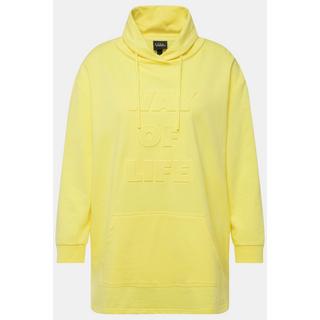 Ulla Popken  Sweatshirt, 3D-Prägung, Oversized, Stehkragen, Langarm 