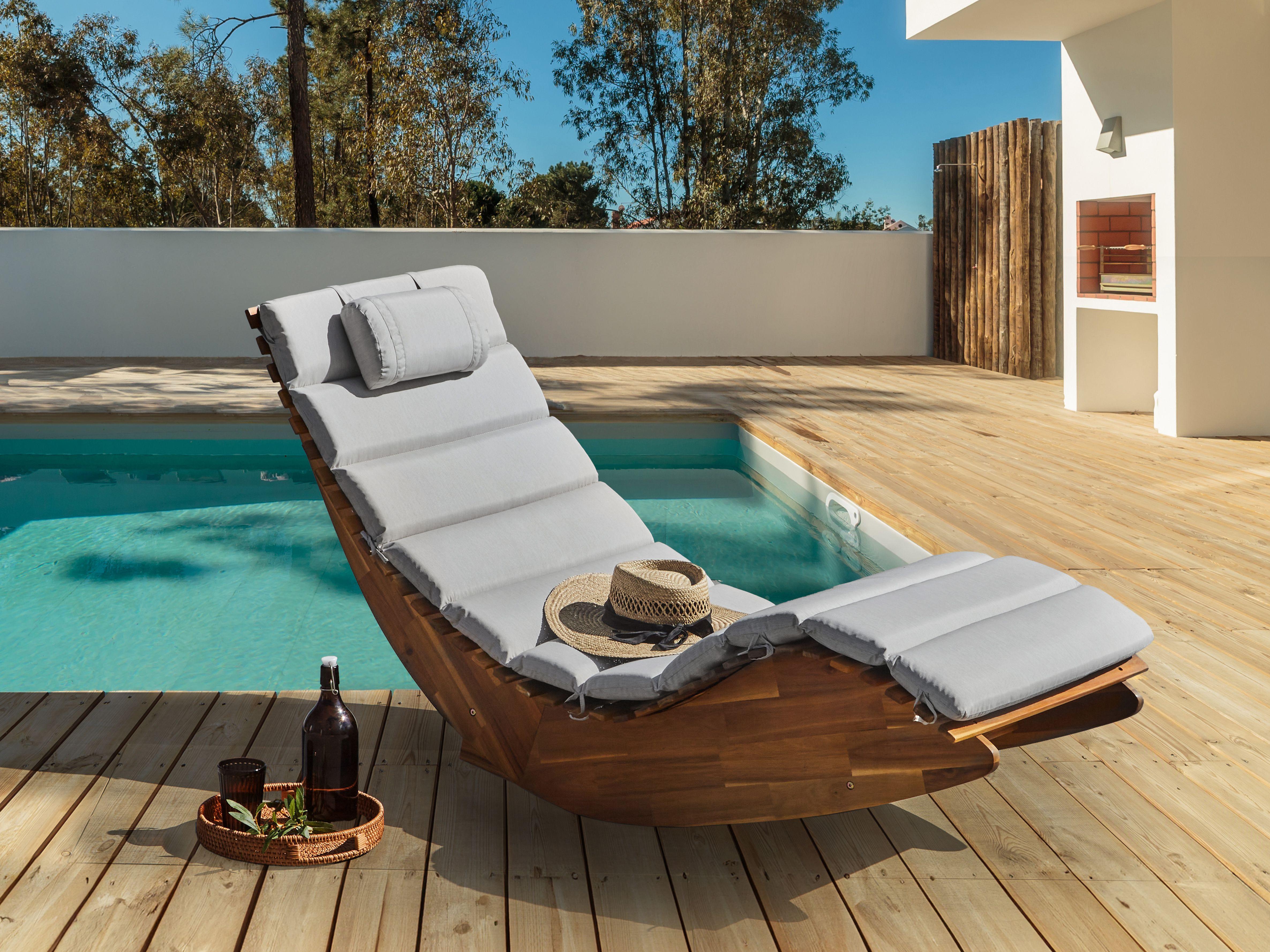 Beliani Cuscino per sdraio en Poliestere Moderno BRESCIA PREMIUM  