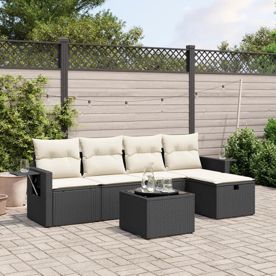 VidaXL set divano da giardino Polirattan  