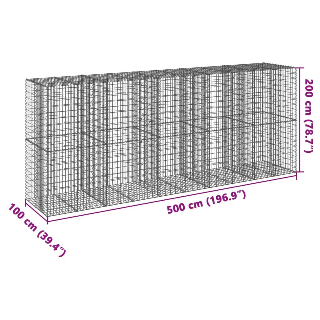 VidaXL Panier gabion fer  