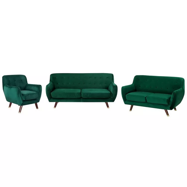 Beliani Wohnzimmer Set aus Samtstoff Glamourös BODO online kaufen MANOR