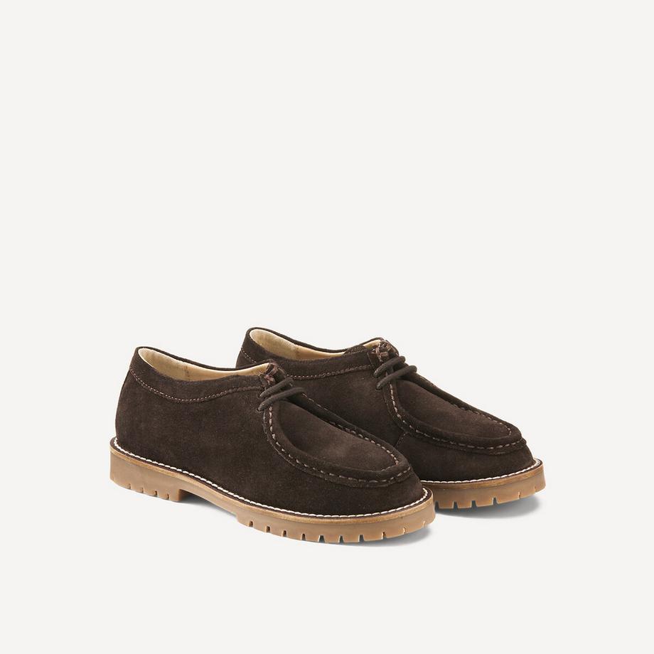 Derbies en cuir suédé