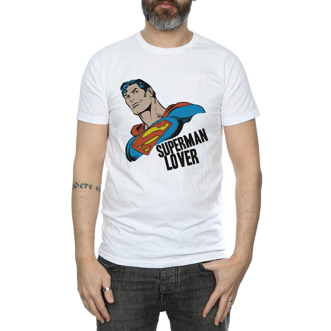 DC COMICS Superman Lover T-Shirt Stampata  