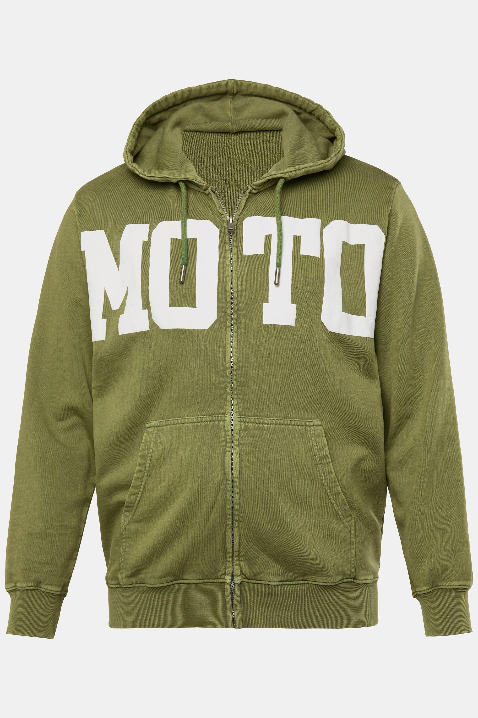 JP1880 Hoodiejacke Vintage Look mit Kapuze und Badges  