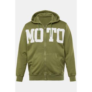 JP1880 Hoodiejacke Vintage Look mit Kapuze und Badges  